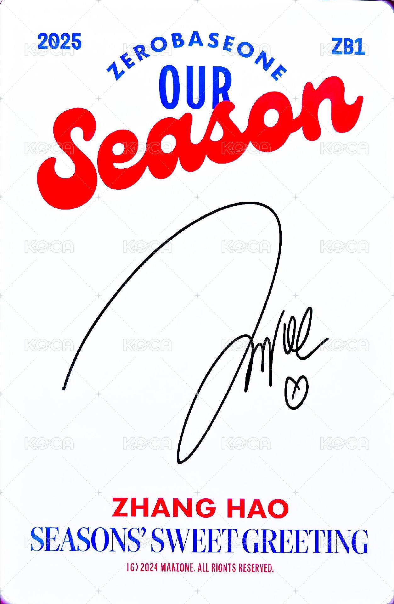 25'SG 年曆卡 固配卡 背面