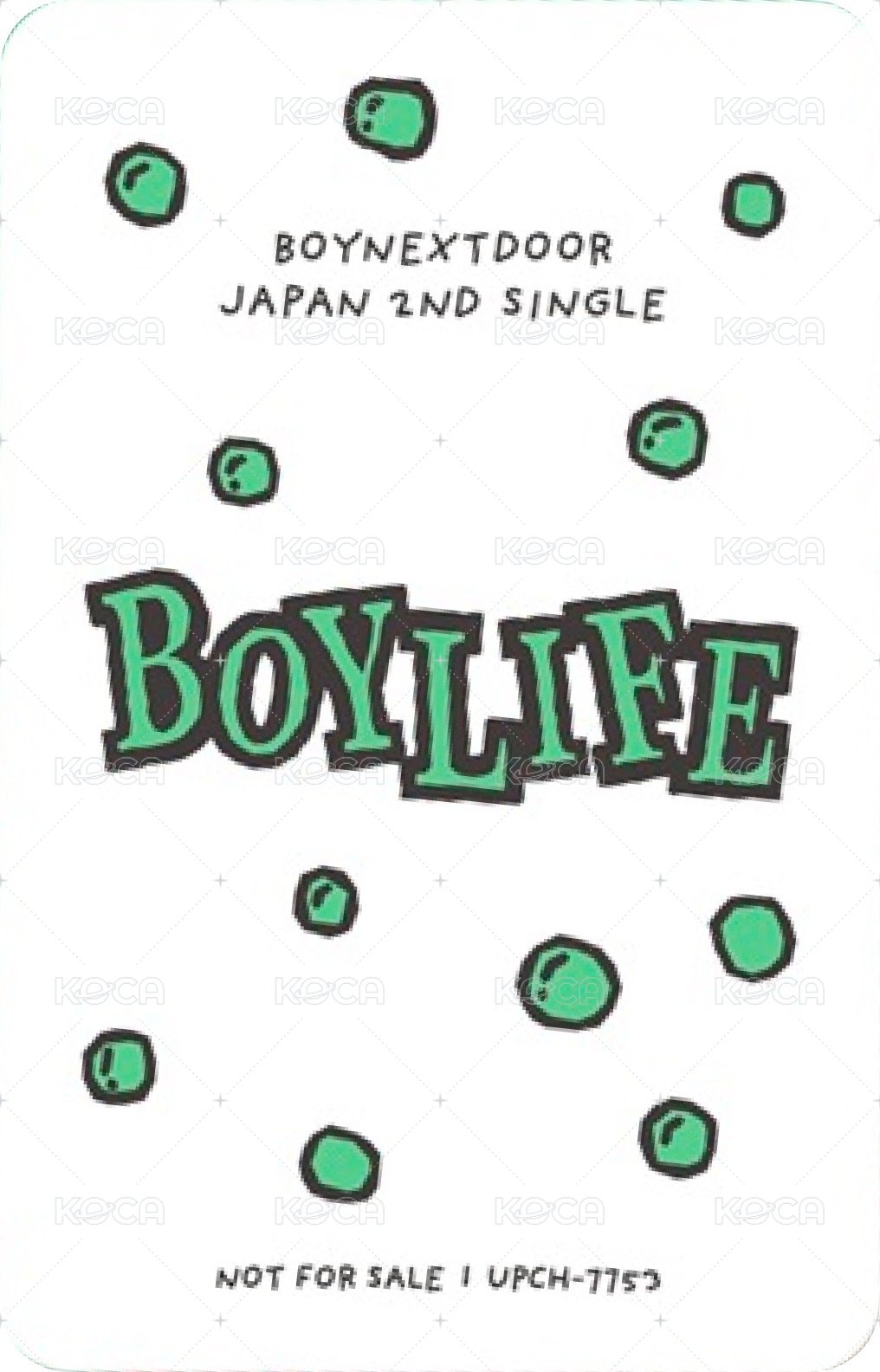 BOYLIFE 專輯卡 Limited B版 3 背面