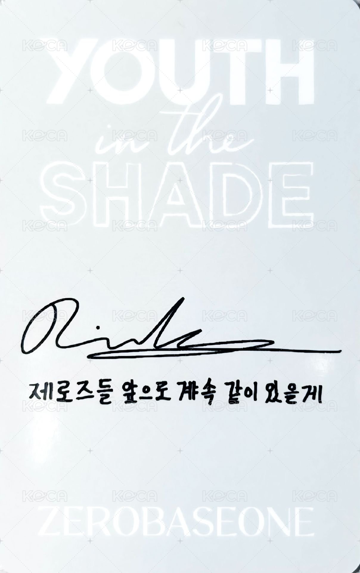 迷一 專輯卡 SHADE ver. 背面