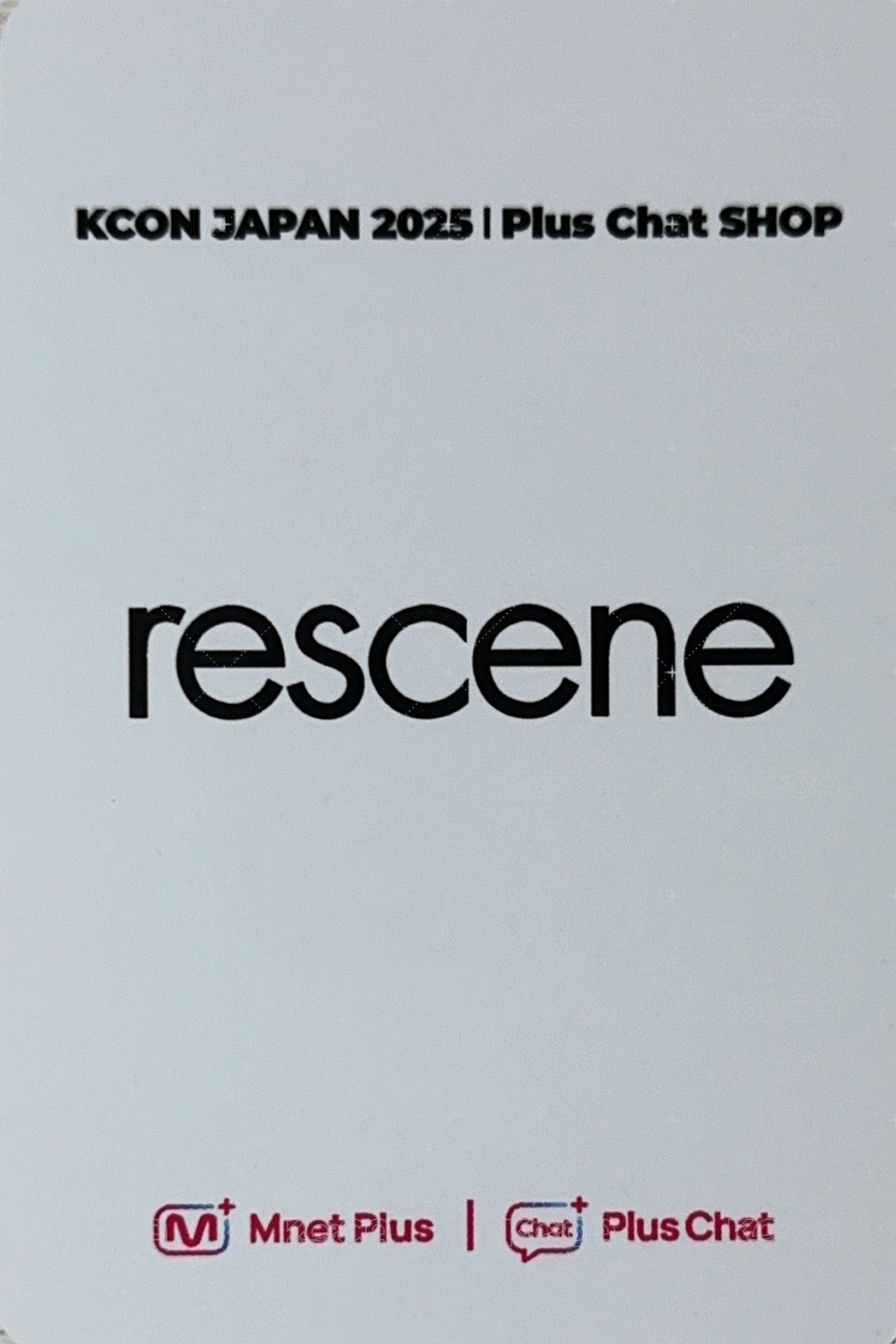 KCON JAPAN 2025 Plus Chat 幸運卡 pc 背面