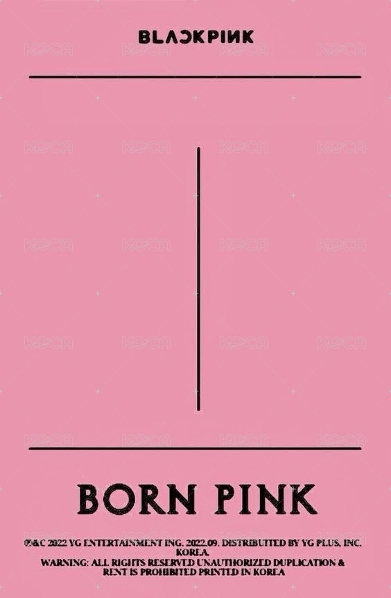 BORN PINK 專輯卡 Pink ver.B 背面
