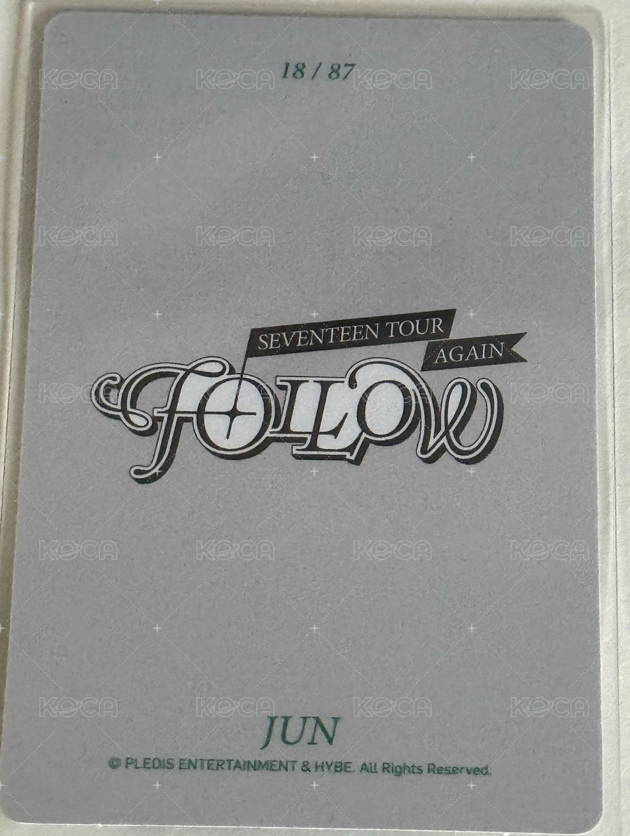 FOLLOW AGAIN 隨機卡  背面