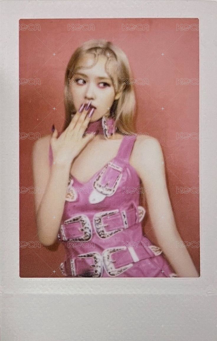 BORN PINK 專輯卡 Pink ver.Pola A ver. 正面