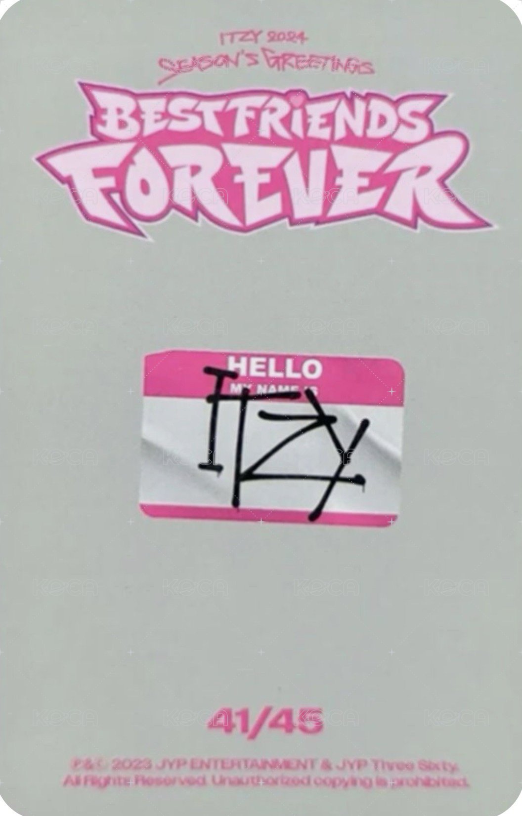 2024年曆 隨機卡 團卡 背面