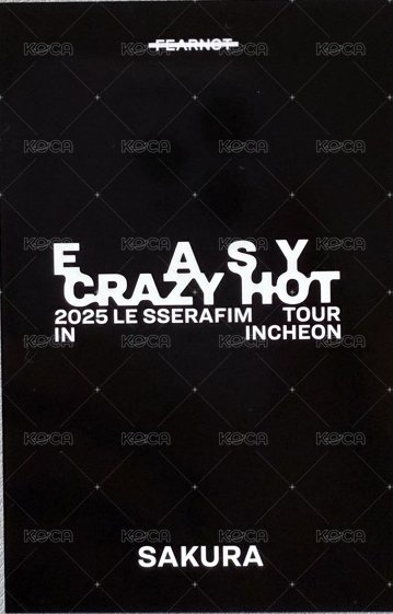 25‘巡迴 入場卡 / 場限卡 仁川zone 背面