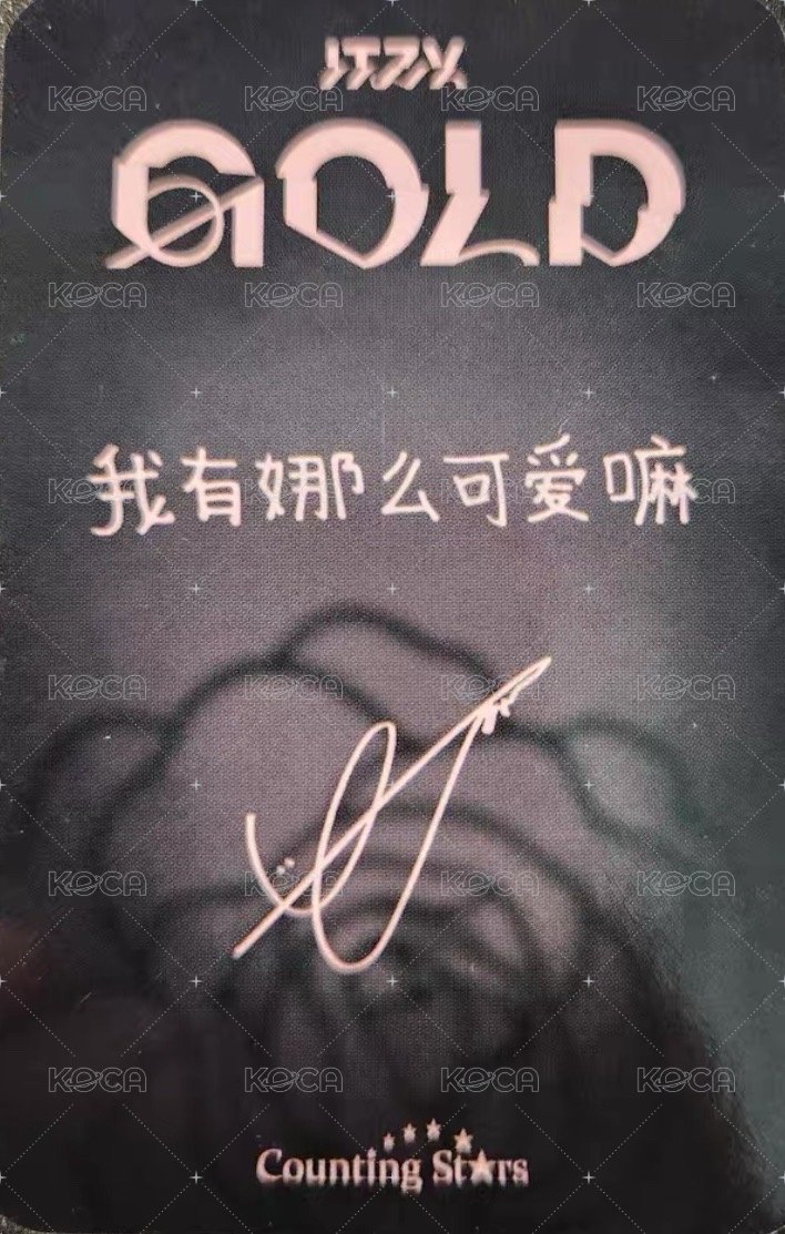 GOLD 數星星 廣州 簽售卡 黑玫瑰 背面