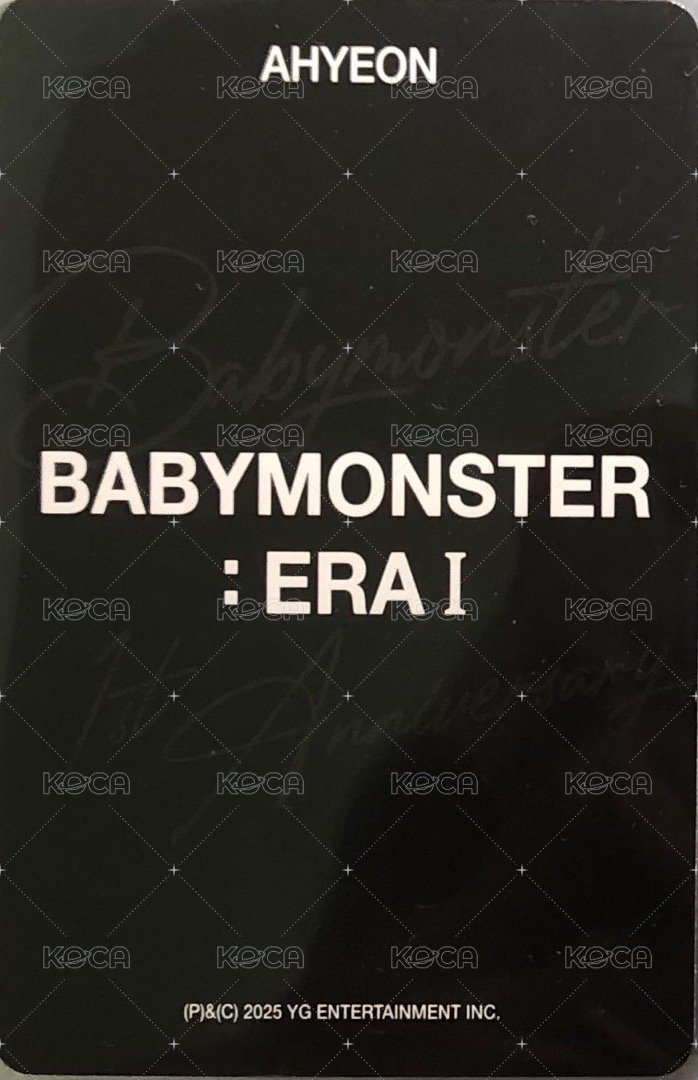 一週年寫真書 專輯卡 一週年寫真卡 AHYEON 背面