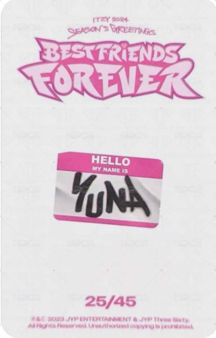 2024年曆 隨機卡  背面