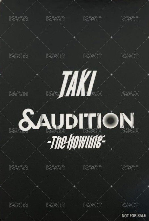 &AUDITION LINE Music 抽選卡  背面