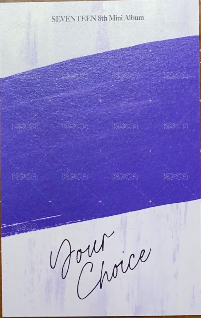 MINI8 專輯卡 ｜ONE SIDE ver. - MINICARD 背面