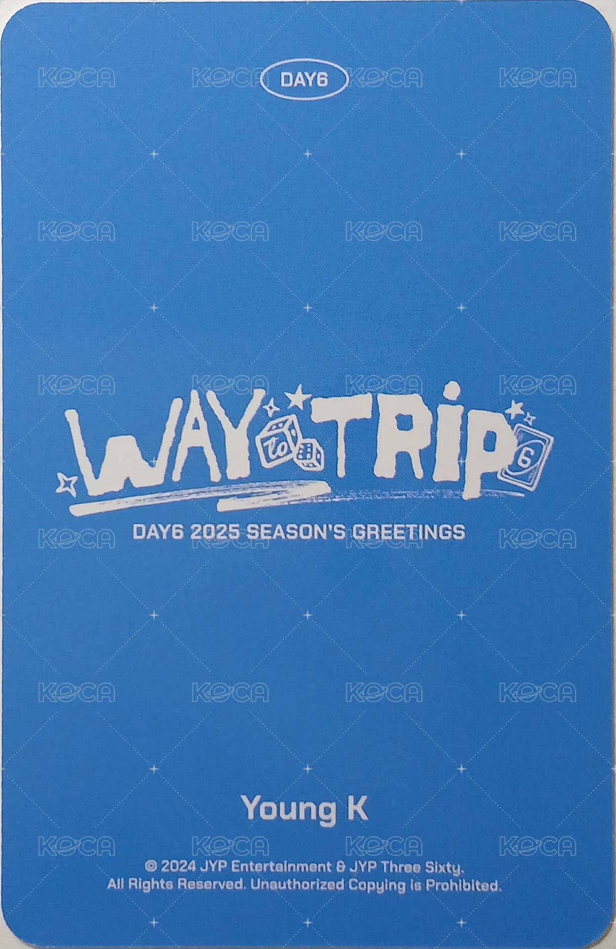 25年曆 年曆卡  背面