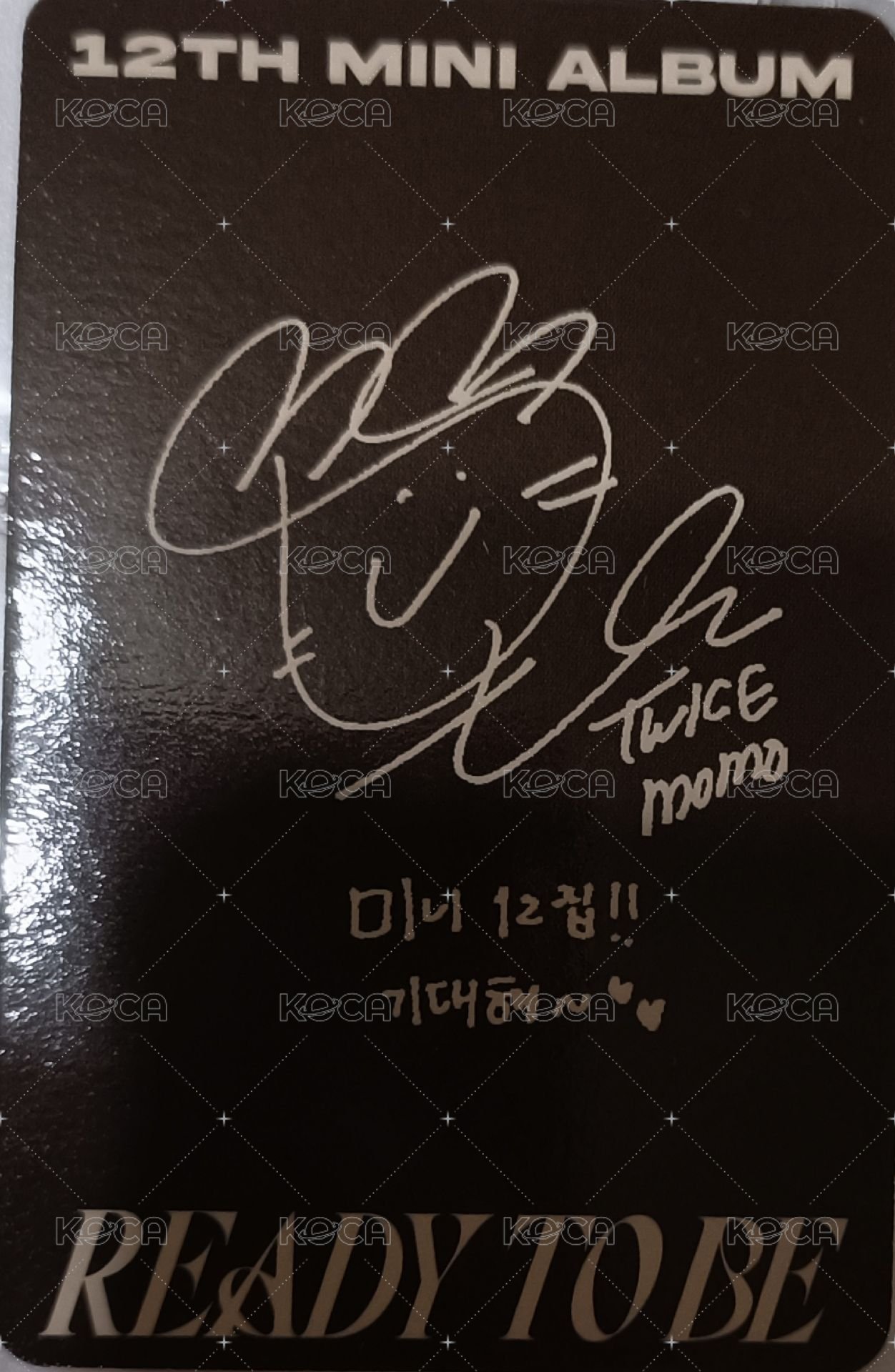 READY TO BE 專輯卡  背面