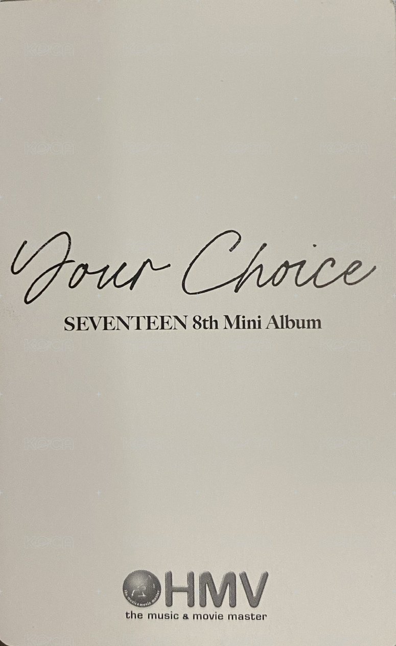 MINI8 hmv 打歌卡  背面