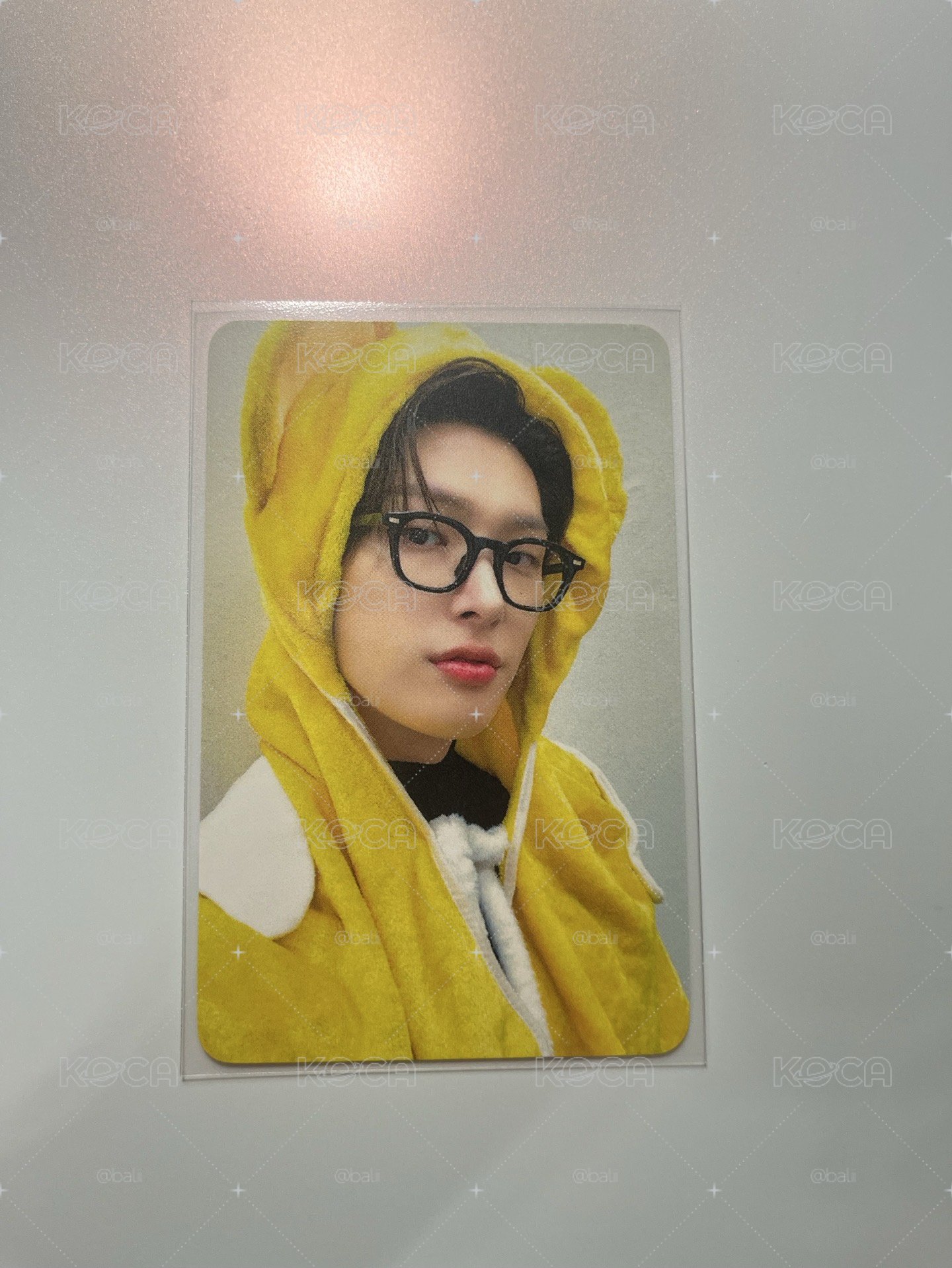 ATEEZ 旼琦 黃色小可雙面卡