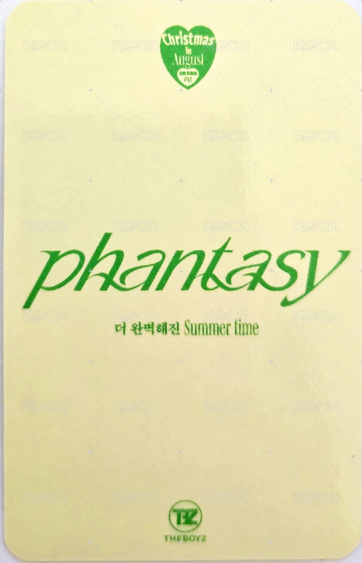 PHANTASY Pt.1 Christmas In August 專輯卡  背面