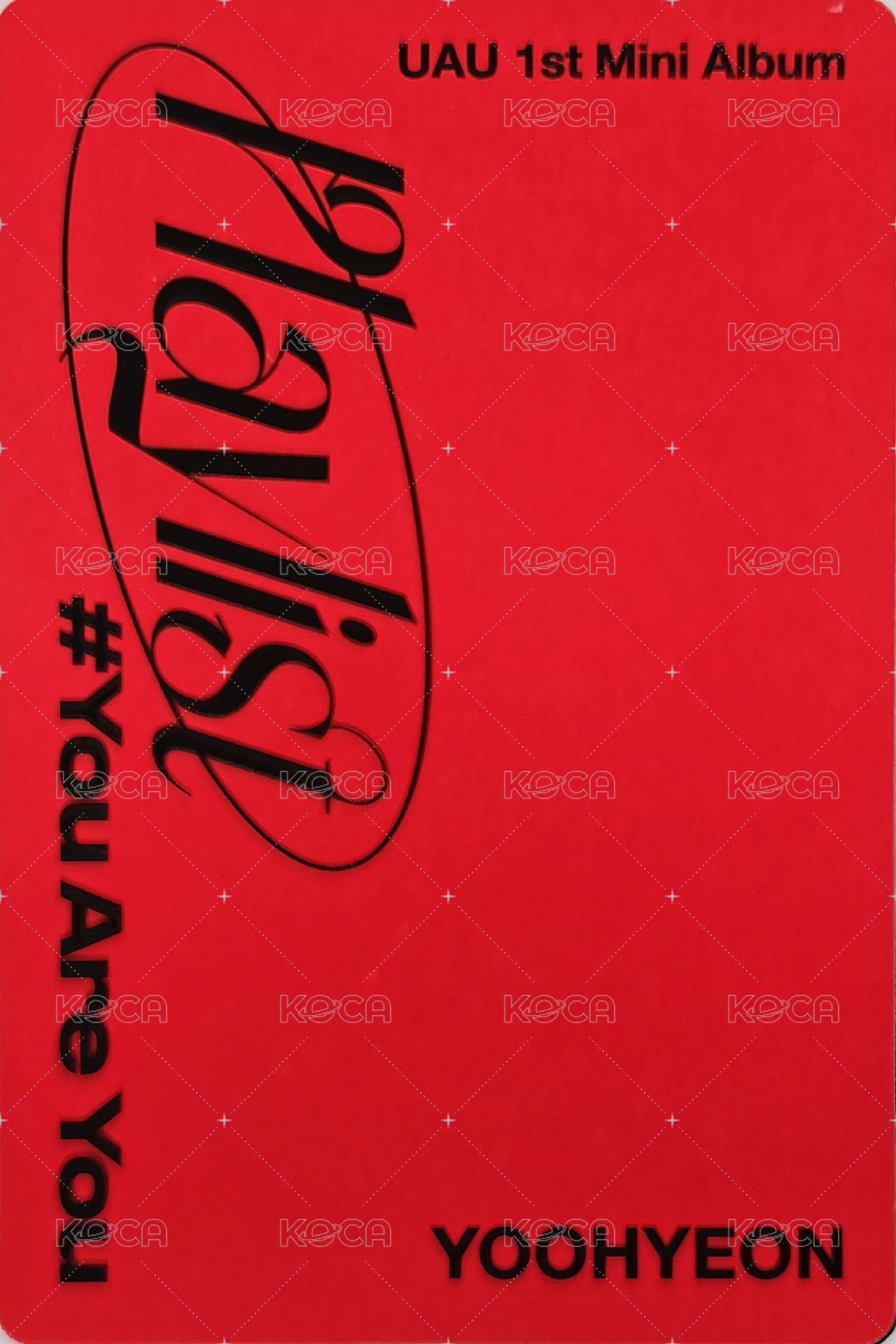 Playlist #You Are You 專輯卡  背面