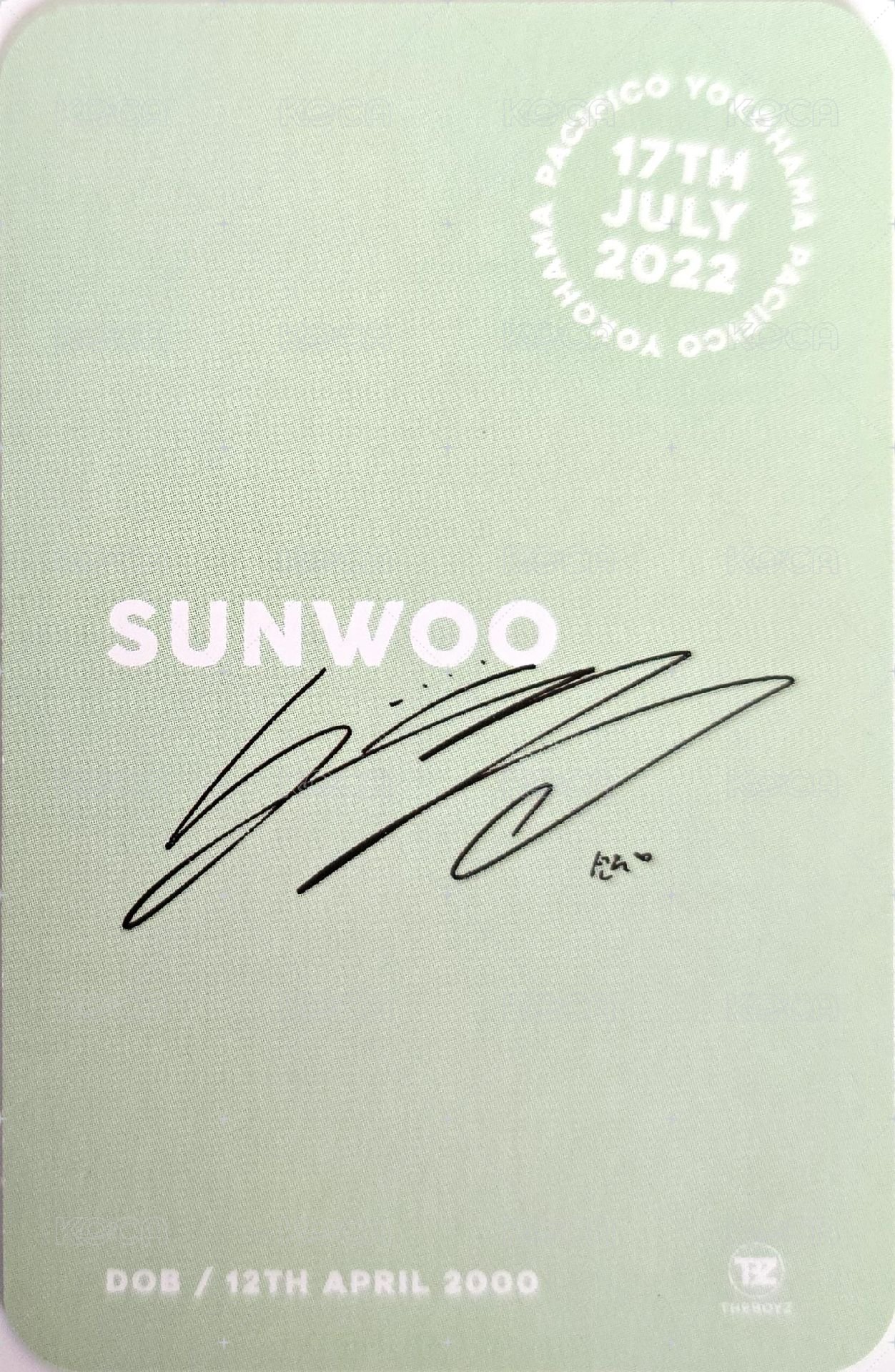 SHE'S THE BOSS 抽選卡 特典会 背面