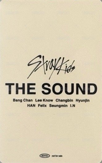 THE SOUND 入場卡 / 場限卡 京都 04/30 背面