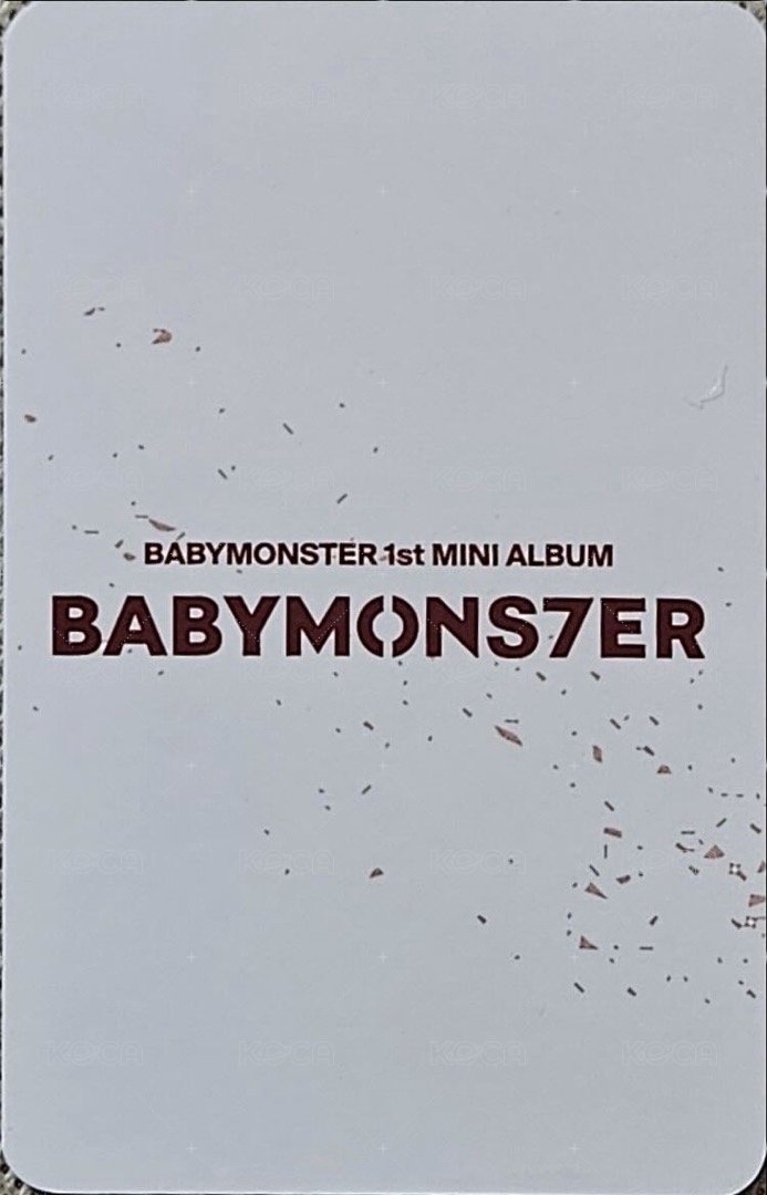 BABYMONS7ER k4 仁寺洞 周邊卡 飲料卡 背面