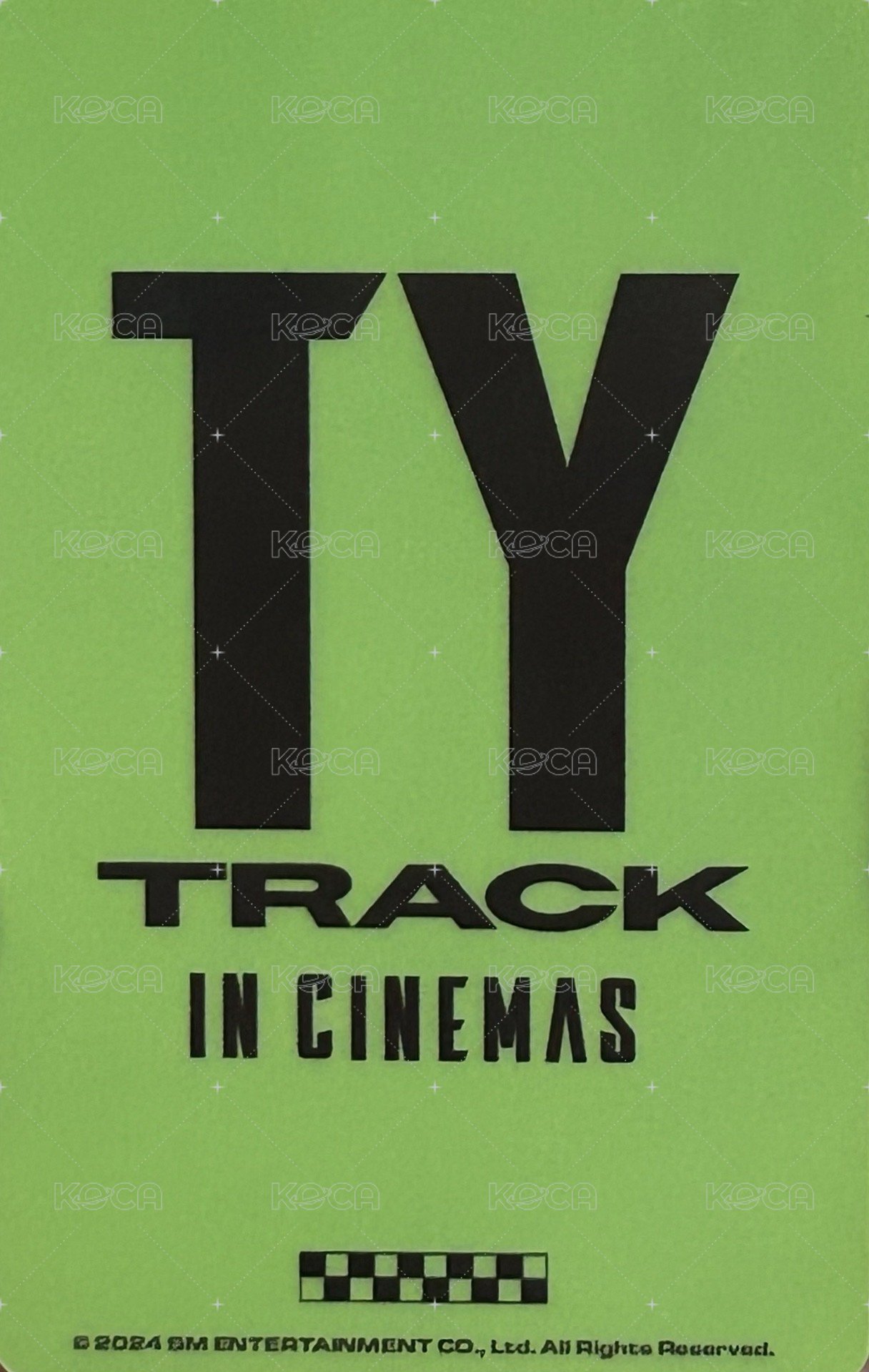 TY TRACK IN CINEMAS  入場卡 / 場限卡  背面