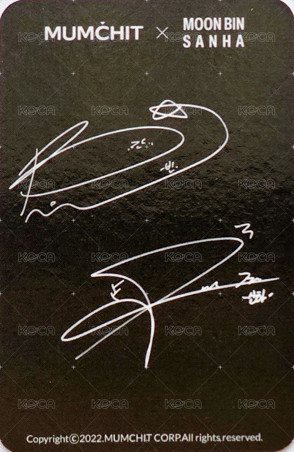 代言 代言卡 MUMCHIT 背面