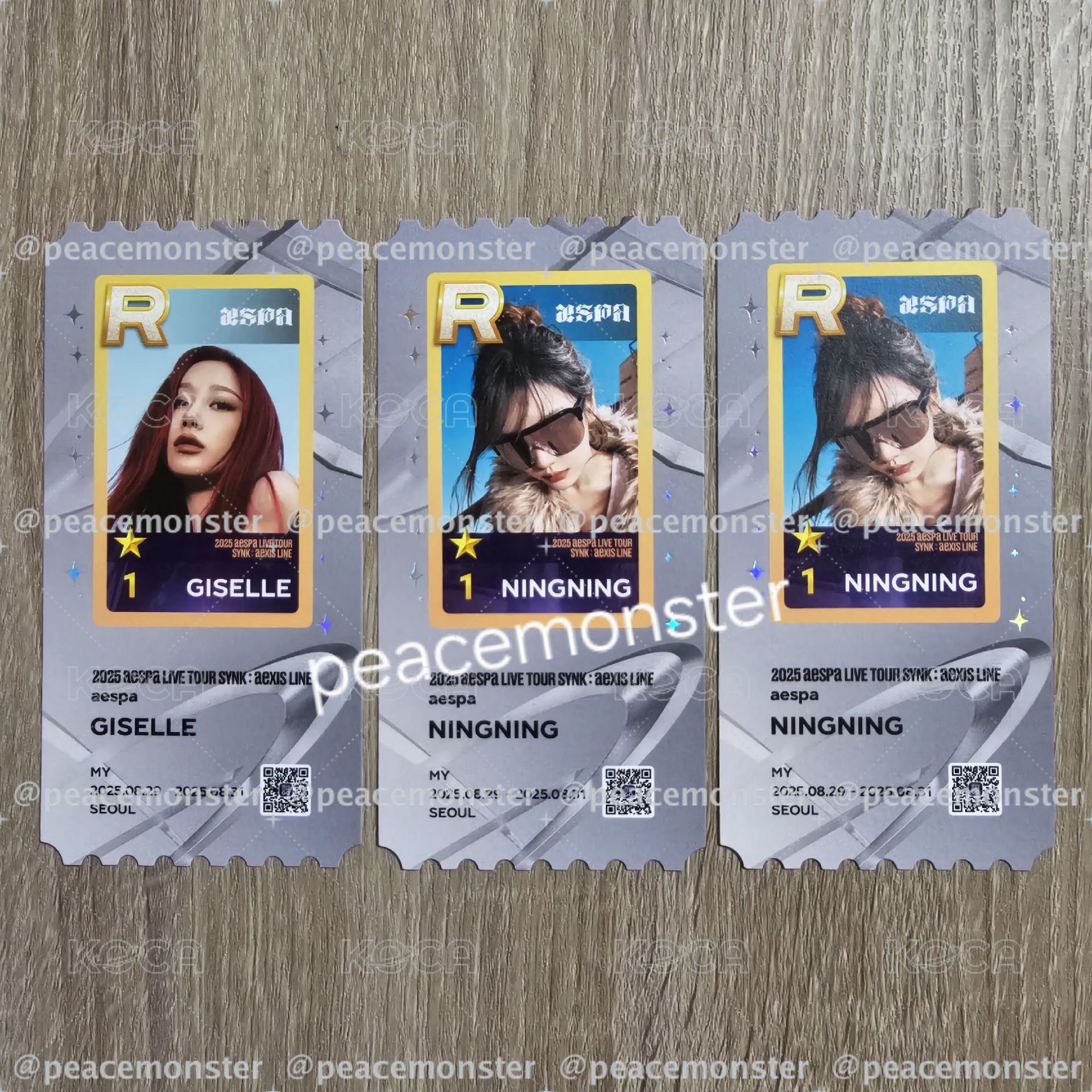 aespa 三巡首爾場 Superstar Giselle 寧寧 遊戲票卡