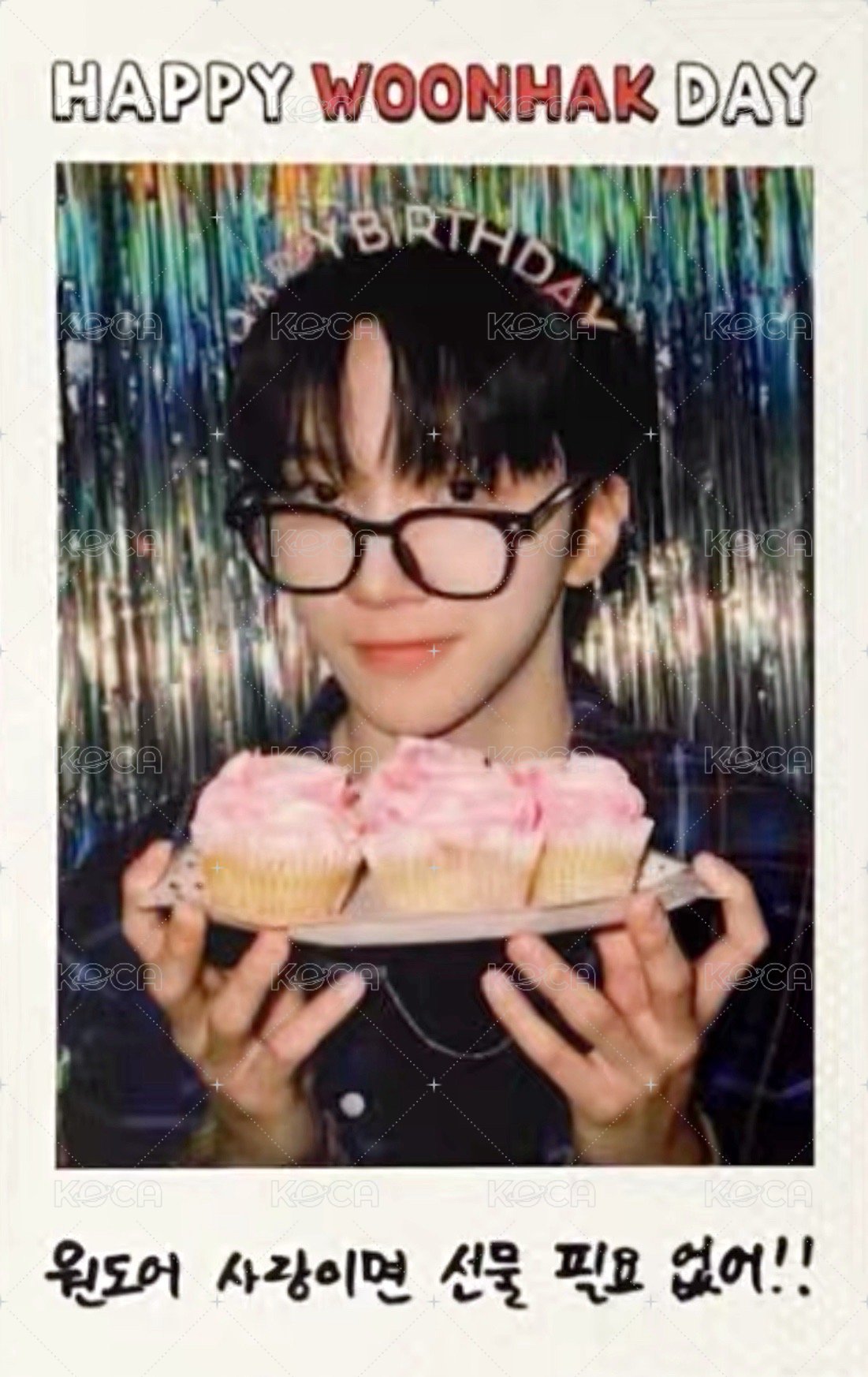 24生日 wvs 周邊卡 拍立得 6 杯子蛋糕笑臉 正面