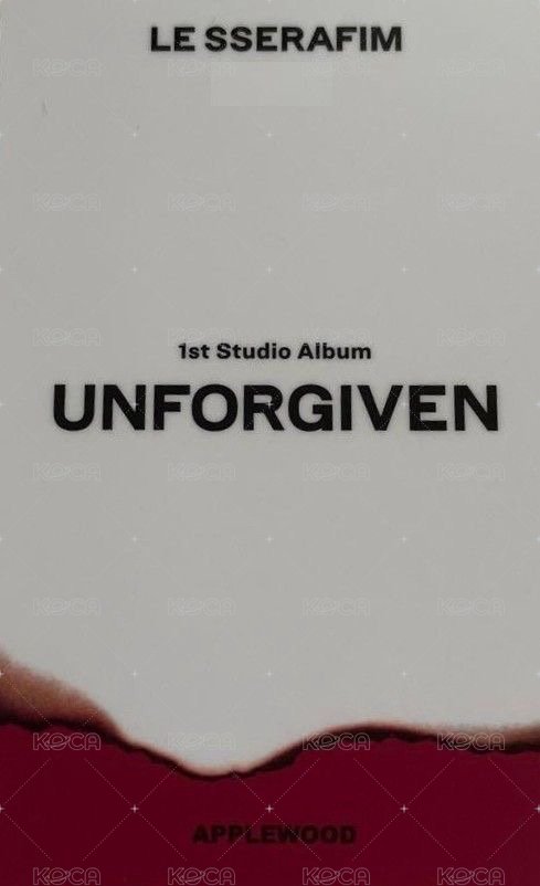 UNFORGIVEN aw 簽售卡 簽售 背面