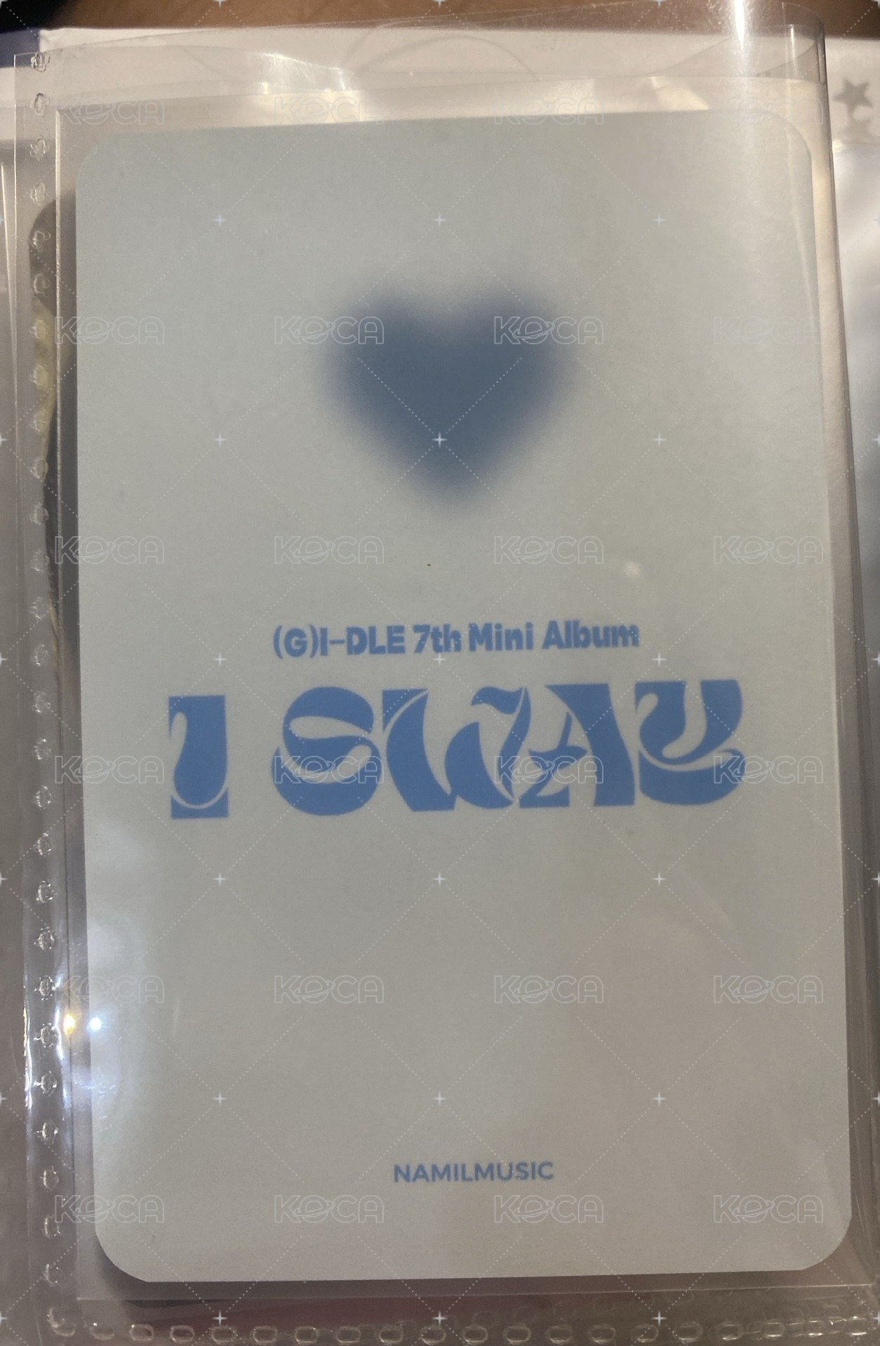 I SWAY 楠藝 簽售卡  背面