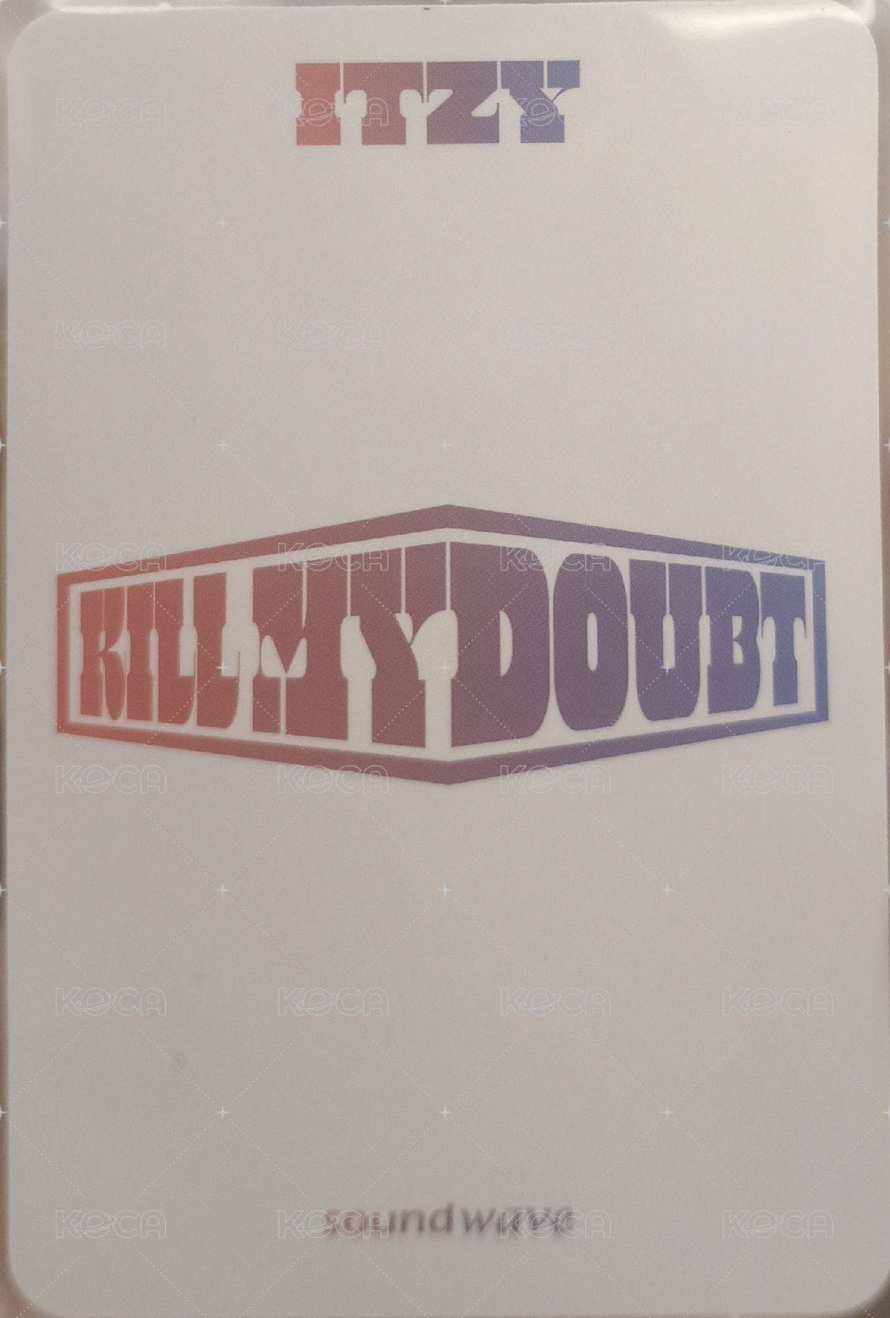 KILL MY DOUBT sw 1.0 幸運卡  背面