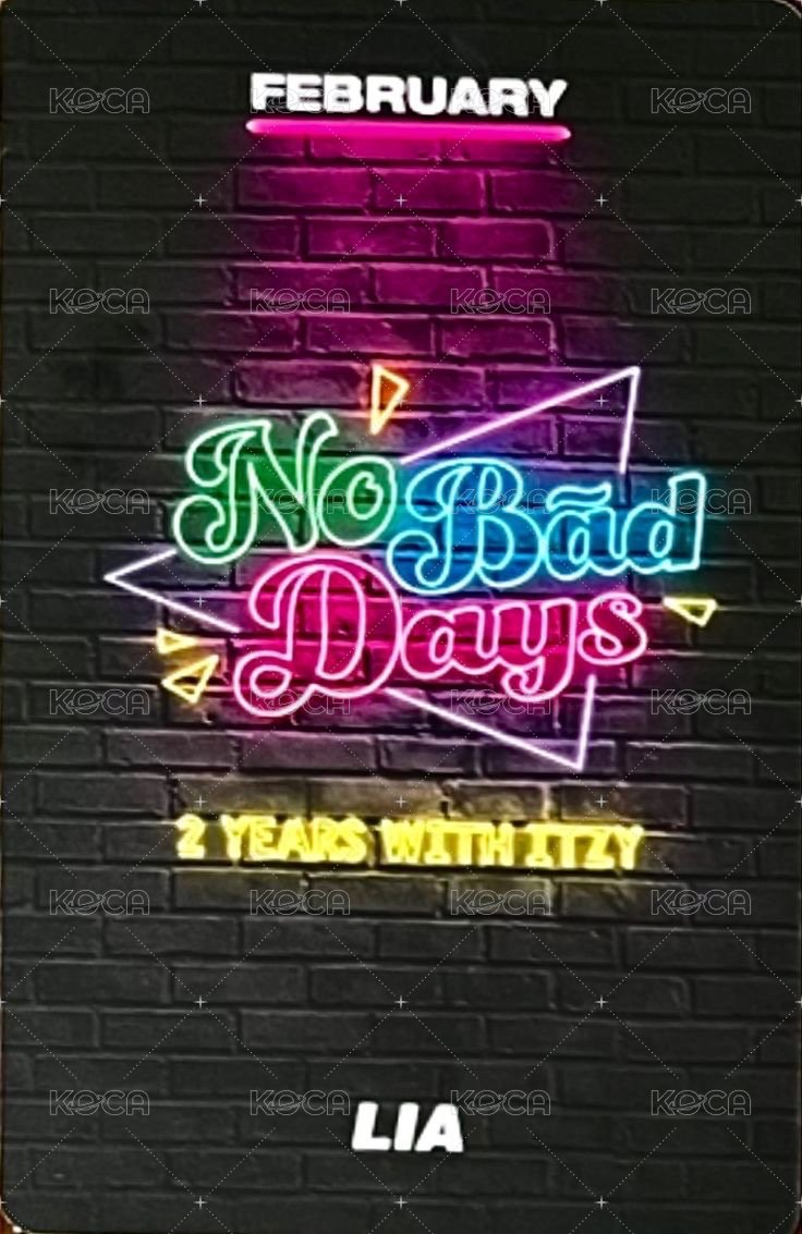 NO BAD DAYS 周邊卡 二月 背面