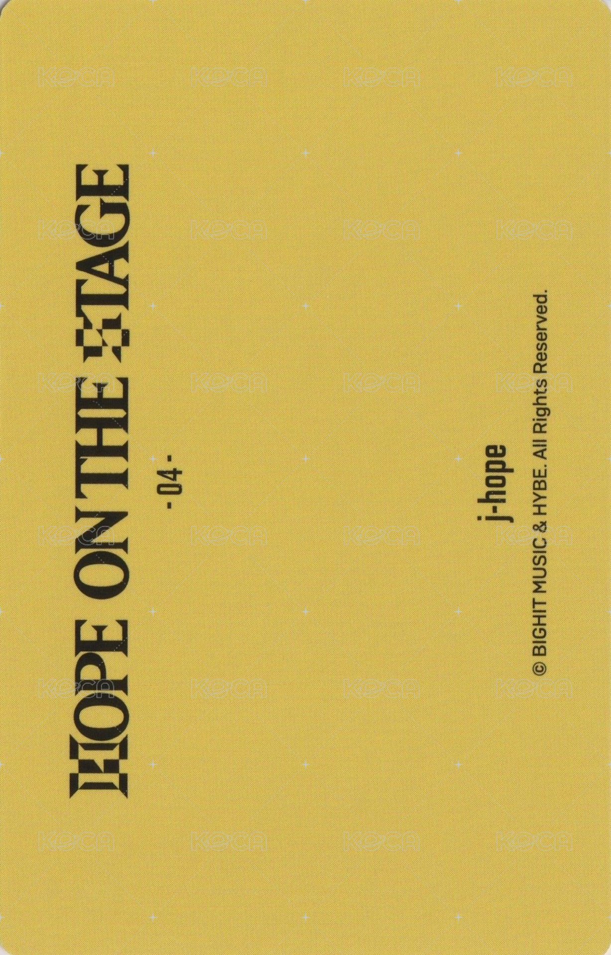 HOTS Tour 周邊卡 C版(4/6) 背面