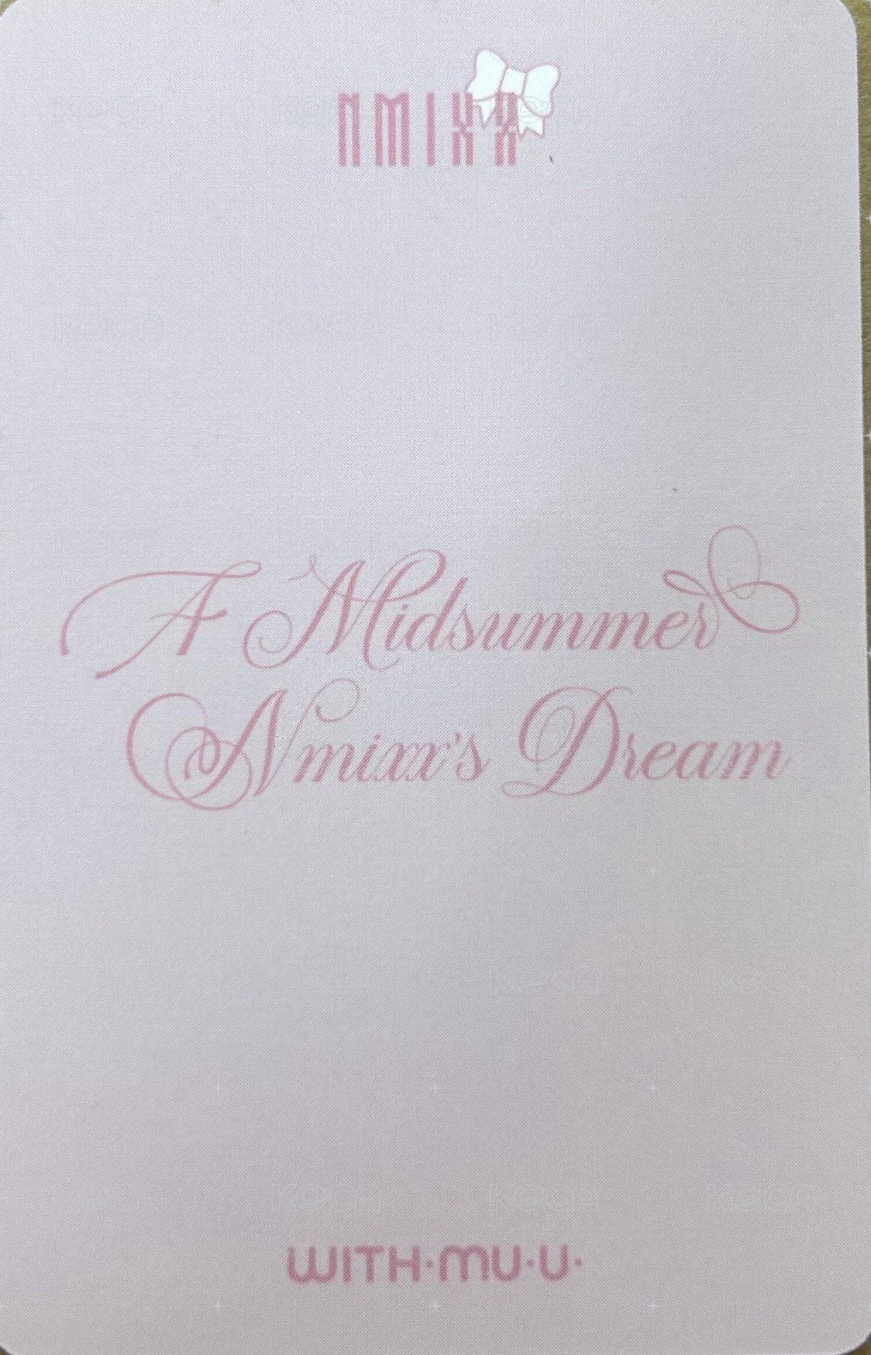 仲夏夜 wm 3.0 幸運卡 絲帶裴 背面