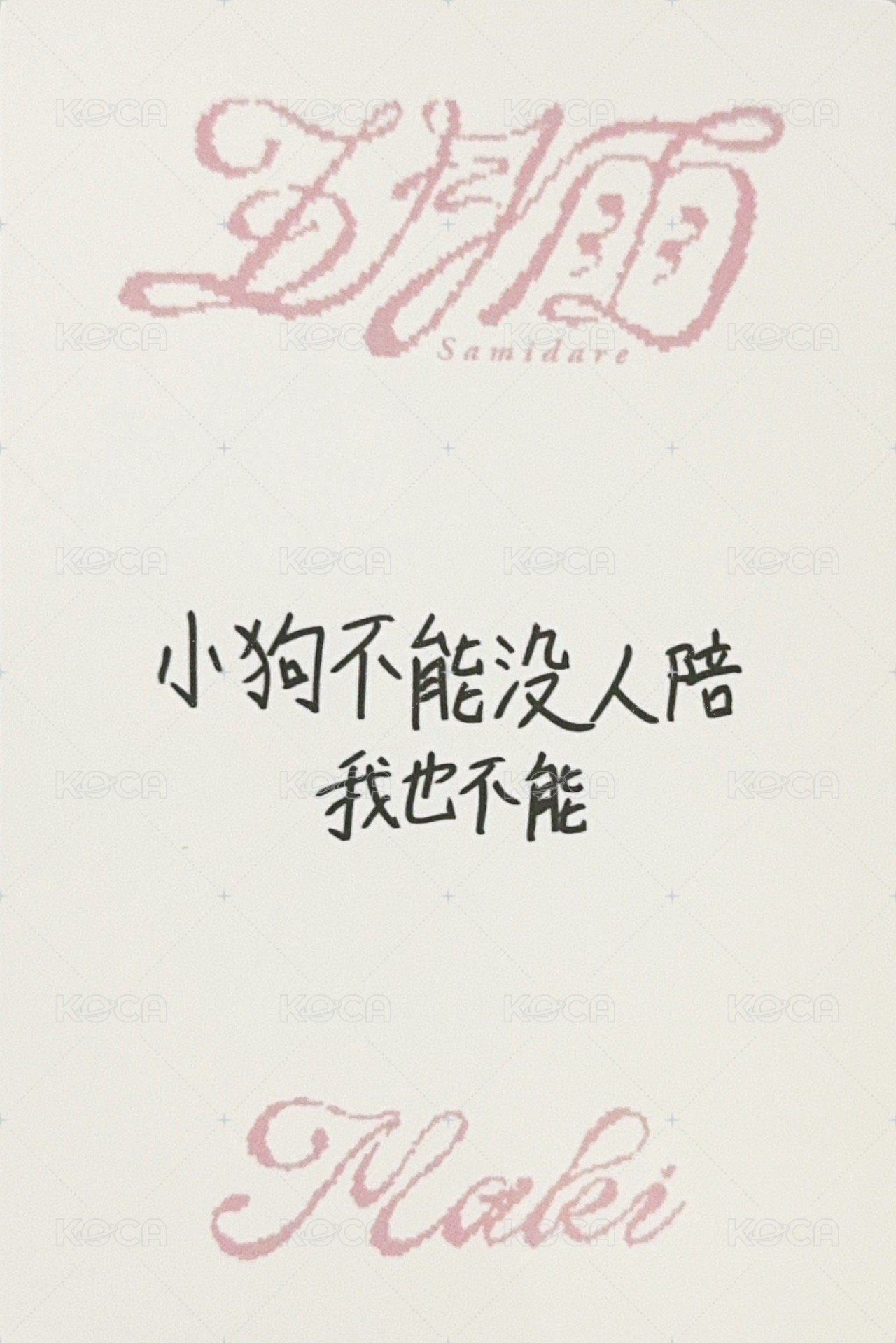 五月雨 yzy 青島線下簽售 簽售卡 中文卡背 背面