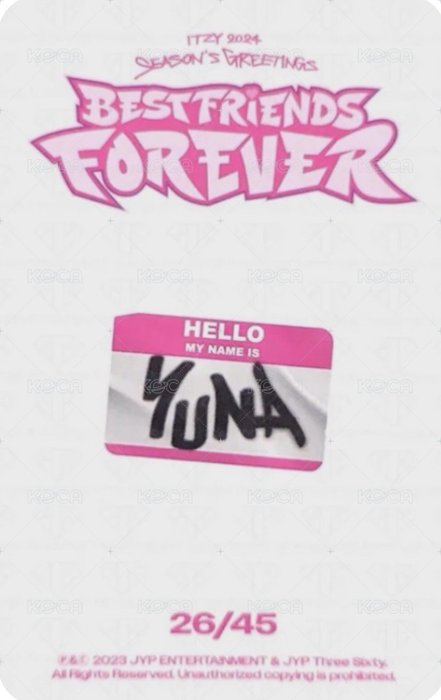 2024年曆 隨機卡  背面