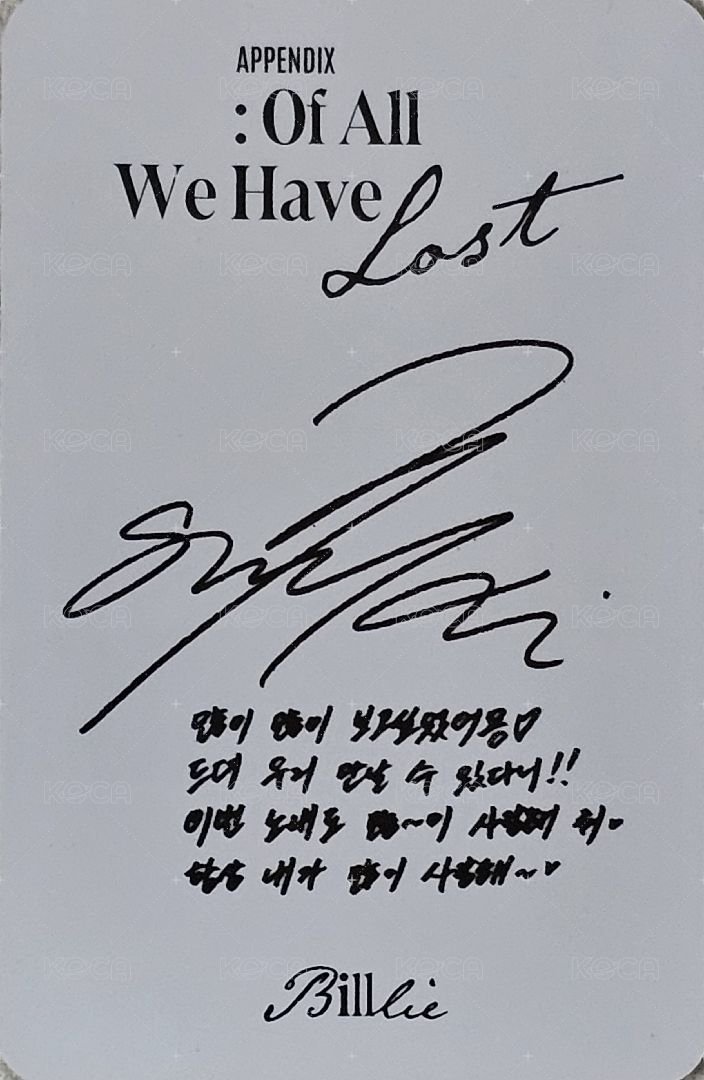 迷你五 專輯卡  背面