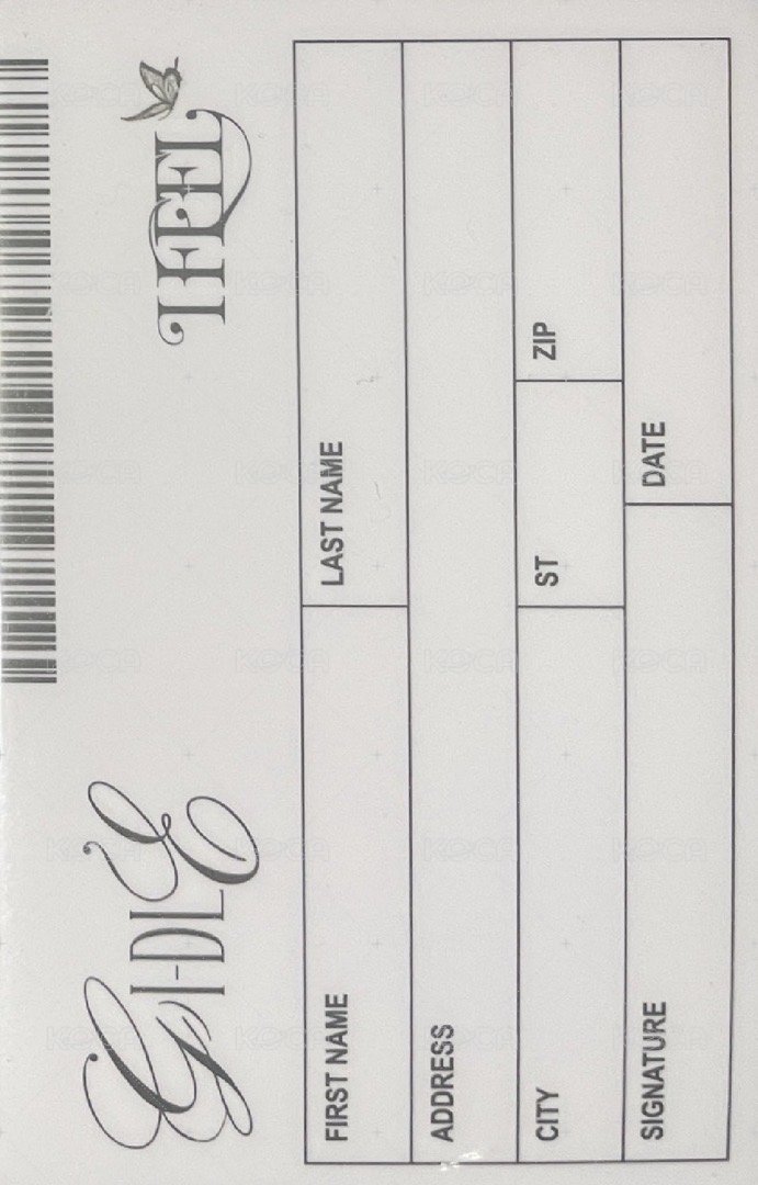 I feel 專輯卡 Butterfly版ID卡-娟 背面