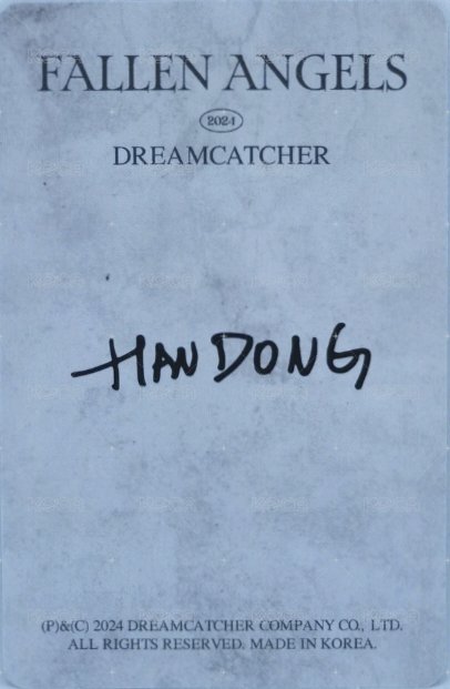 FALLEN ANGELS 周邊卡  背面