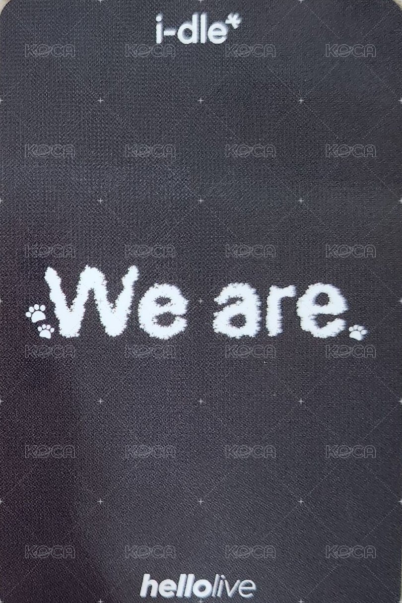 We are hl 2.0 簽售卡 今天是狗狗-娟 背面