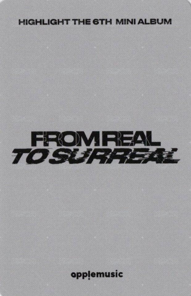 From Real to Surreal am 特典卡 預售 背面