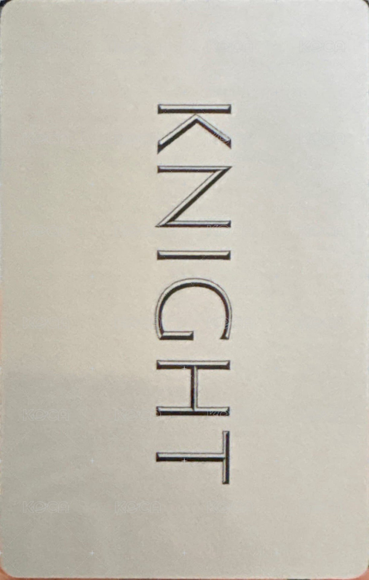 KNIGHT 雜誌卡  背面