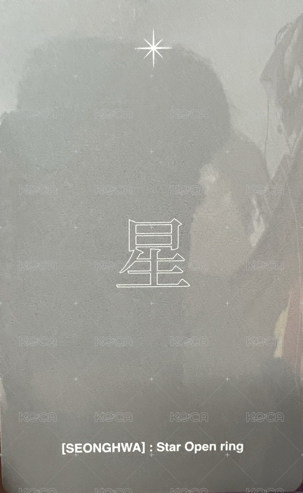 [SEONGHWA] : Star Open ring 周邊卡  背面
