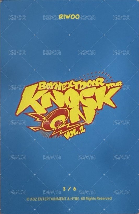 Knock On 巡迴 仁川 隨機卡 3/6 背面