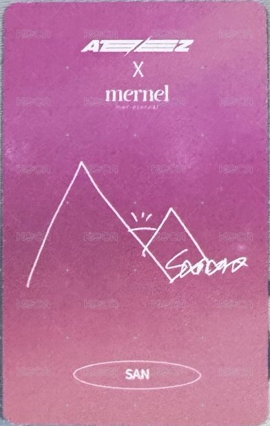ATEEZ x MERNEL 代言卡  背面