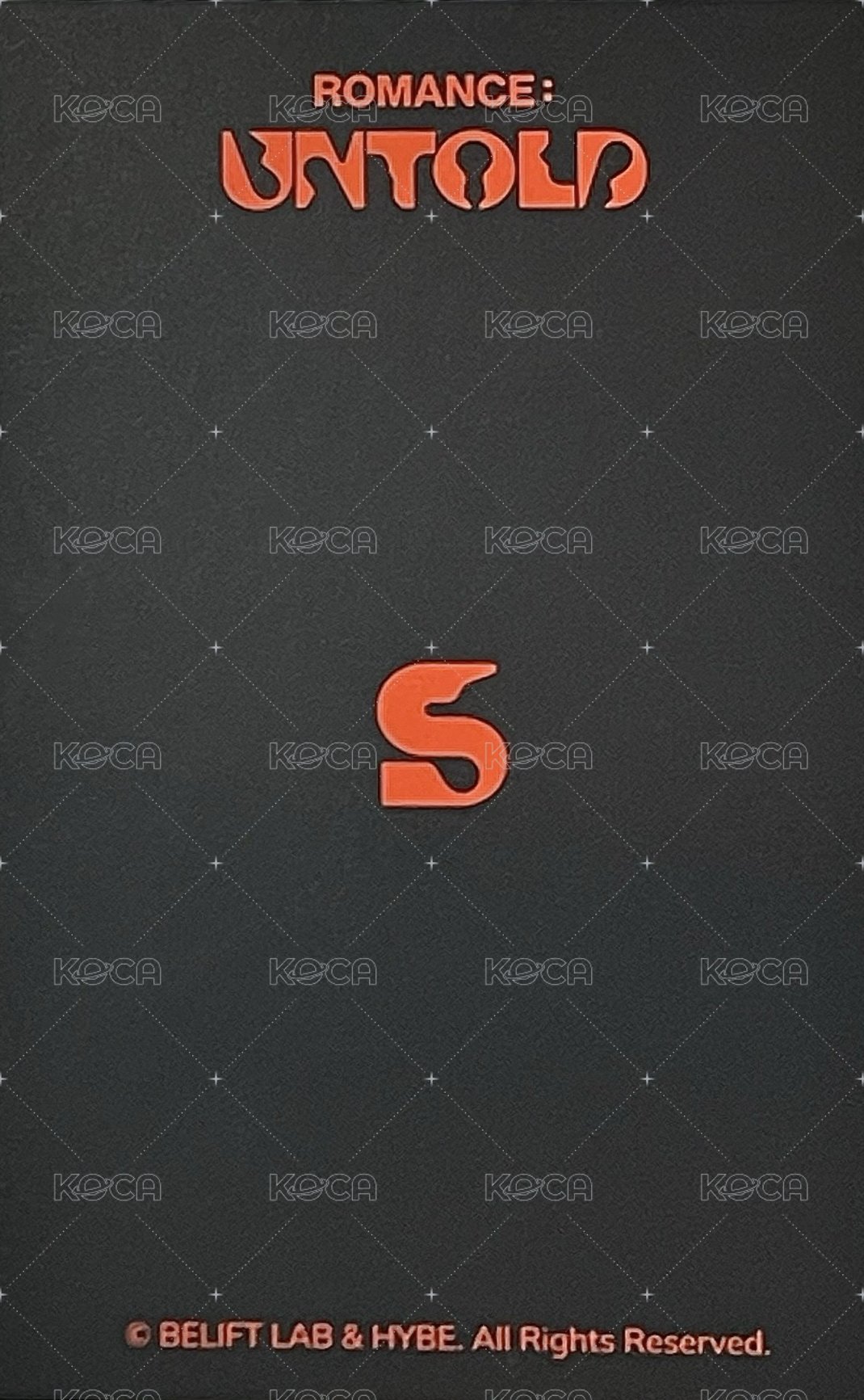 正二 戒指項鍊B ver. 周邊卡  背面