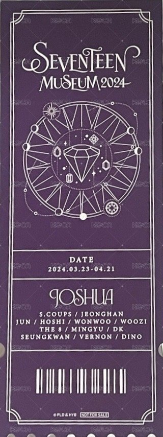 24‘博物館 入場卡 / 場限卡 1st Block  背面