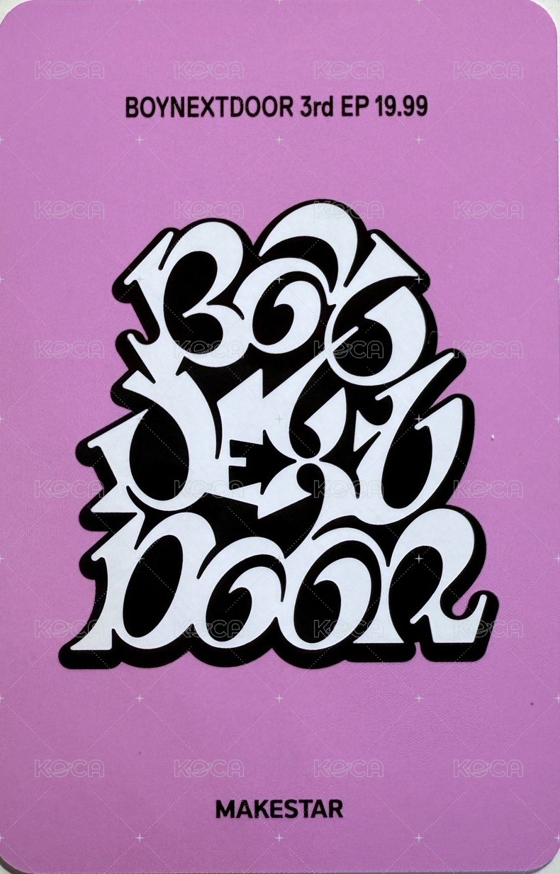 19.99 ms 預售 特典卡 3 背面