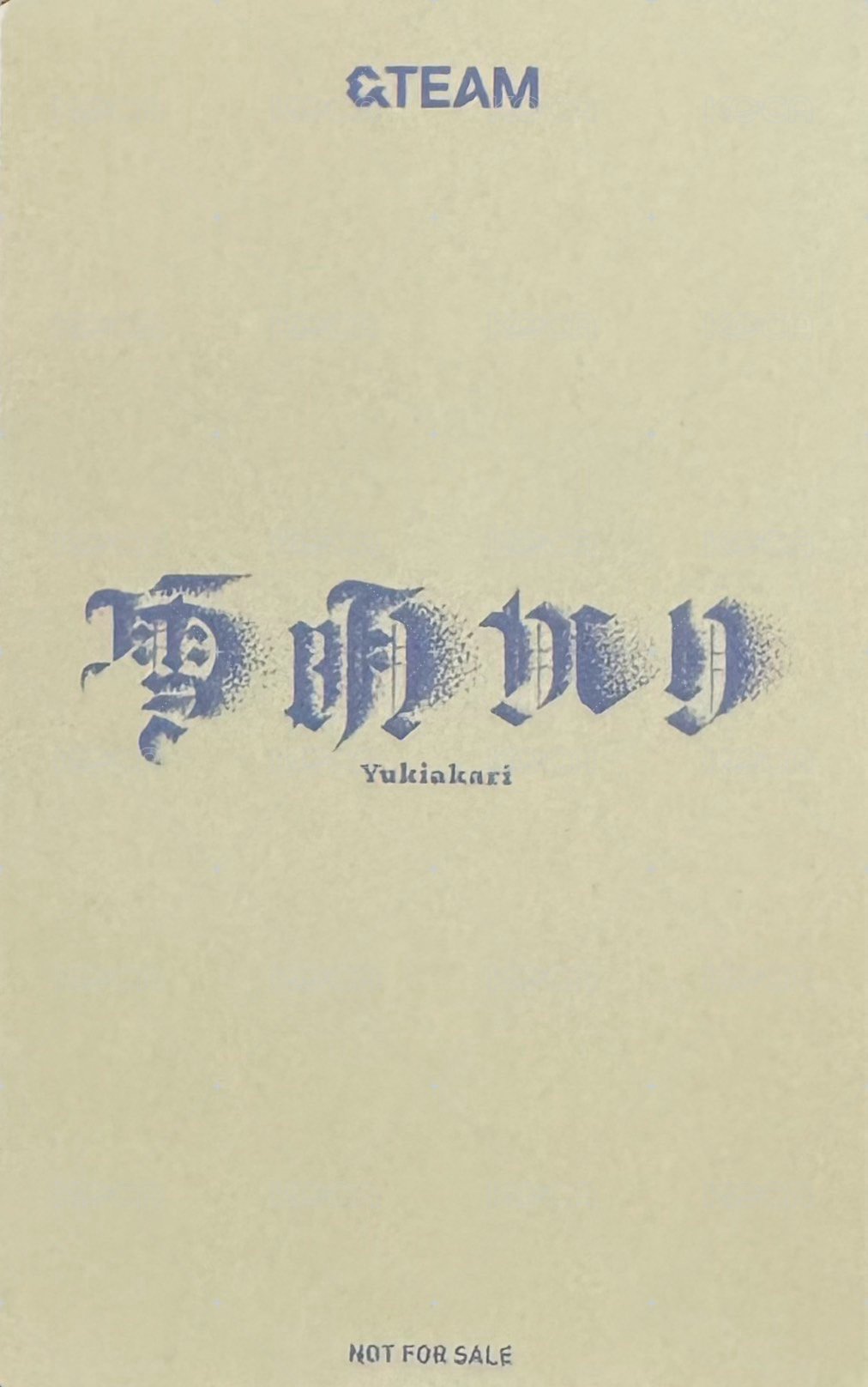 雪明 塔店 L 幸運卡  背面