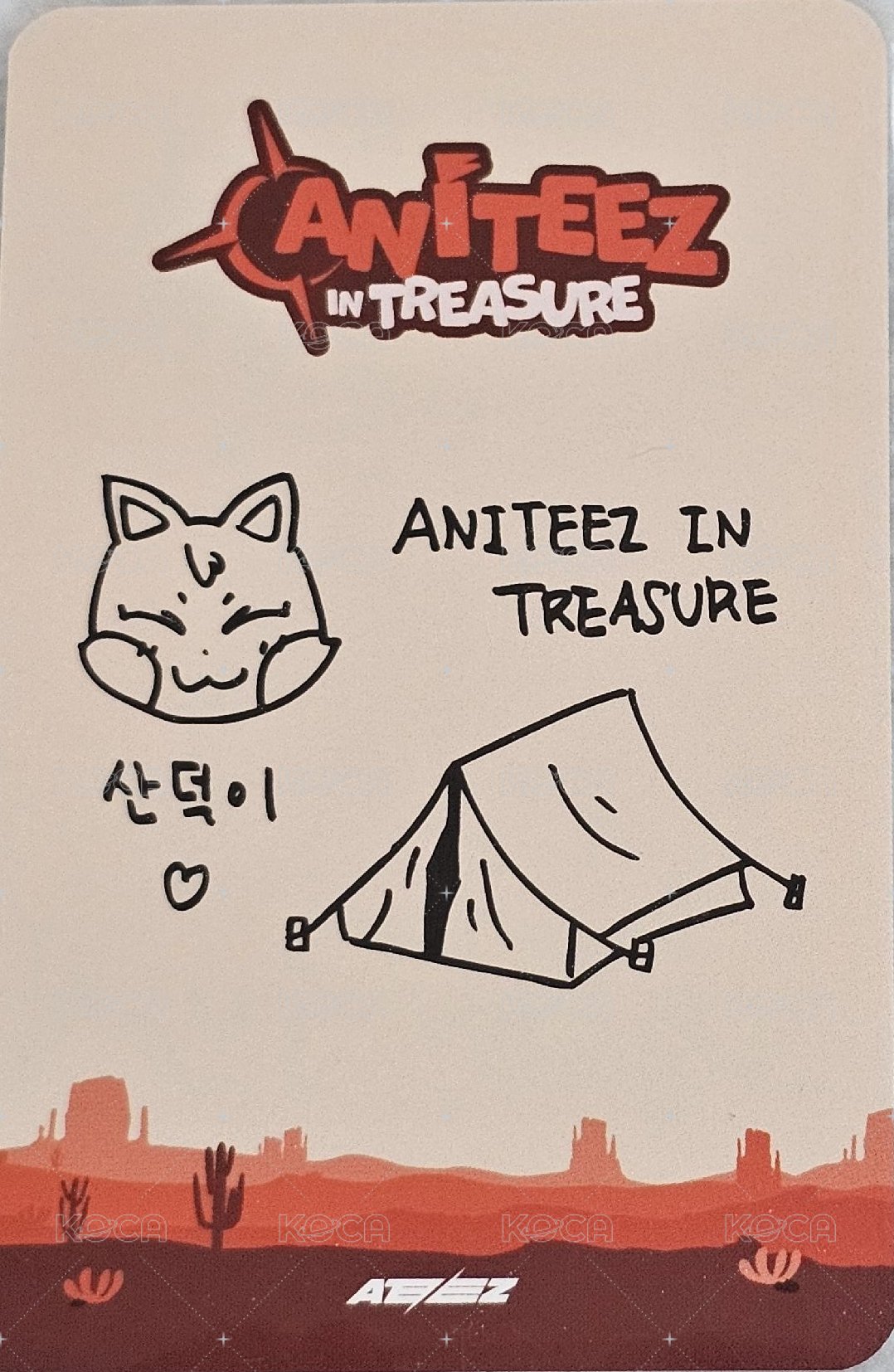 ANITEEZ IN TREASURE 周邊卡 照片組 背面
