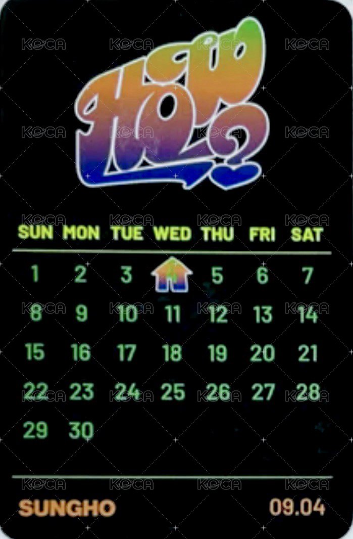 HOW? yes24 預售 特典卡 生日曆 1 背面